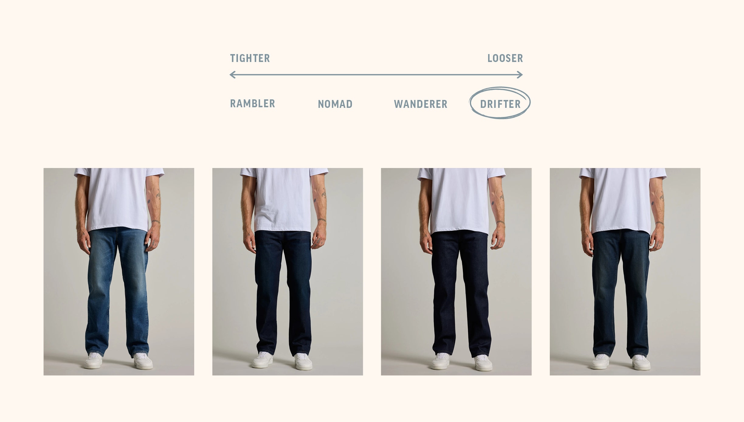 Shop straight fit men's jeans at Barkers. 2024 Regenerative cotton denim collection. 