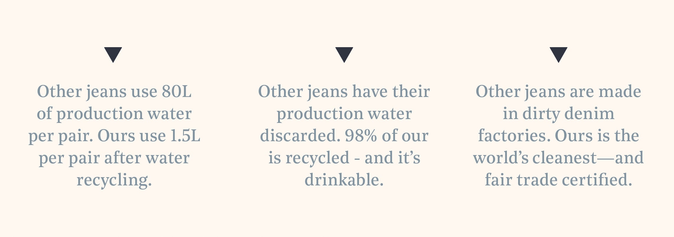 Barkers denim jeans are made from regenerative cotton in the world's cleanest denim factory. 