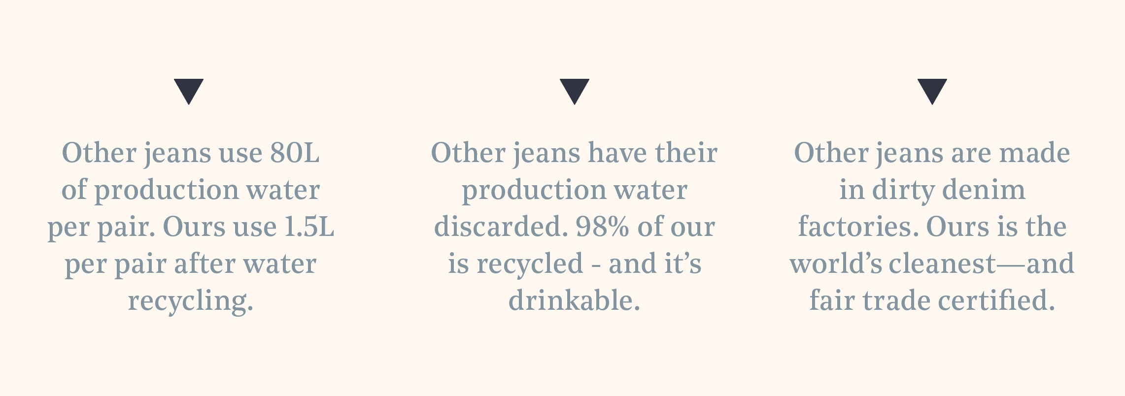 Barkers denim jeans are made from regenerative cotton in the world's cleanest denim factory. 