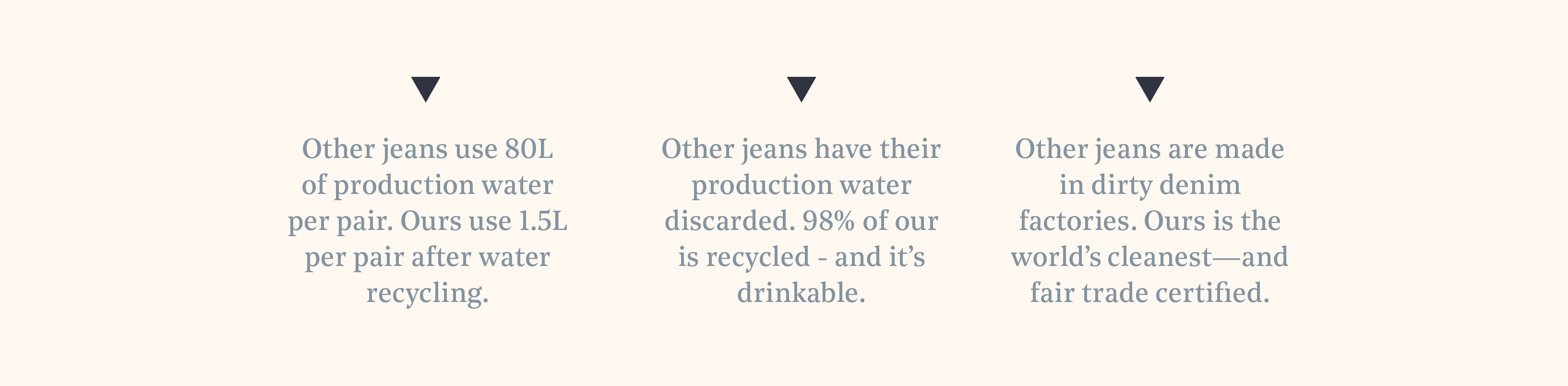 Barkers denim jeans are made from regenerative cotton in the world's cleanest denim factory. 