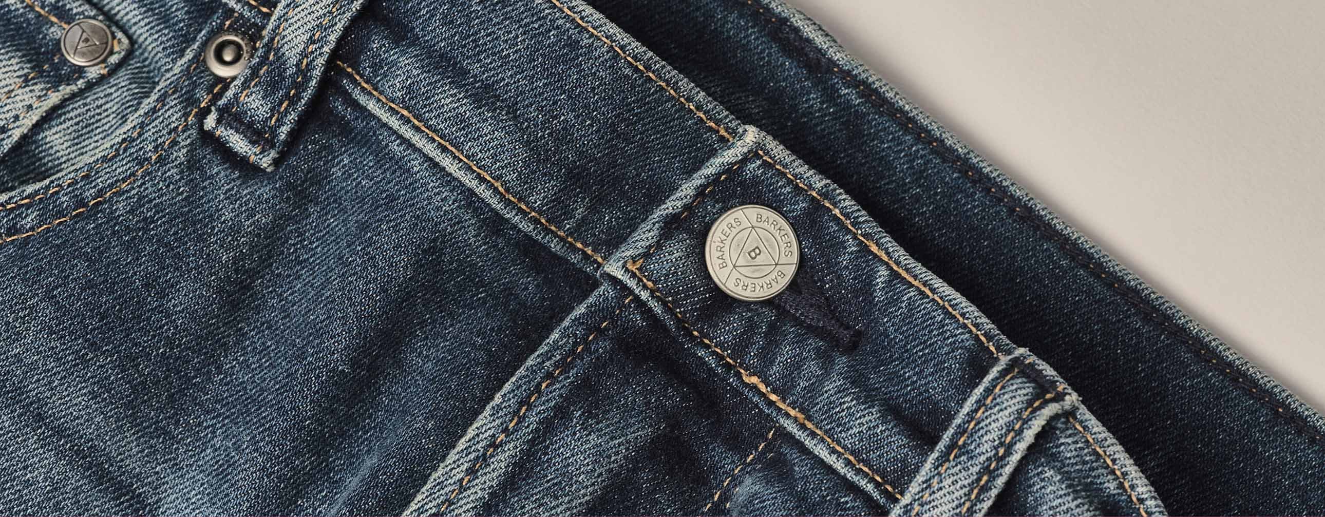 Men's denim jeans collection at Barkers made in the most sustainable denim factory in the world. 
