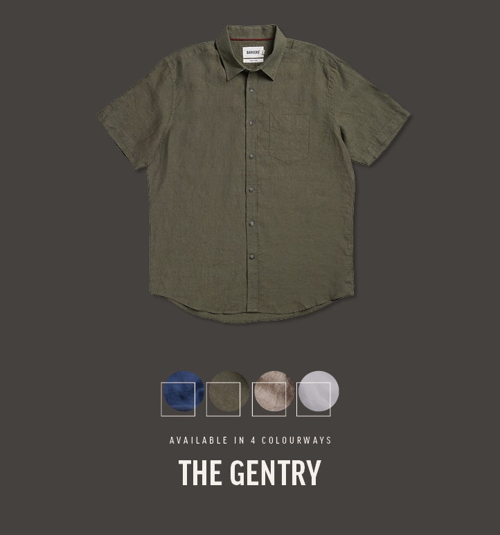 Shop the 100% french linen gentry shirt at Barkers. 