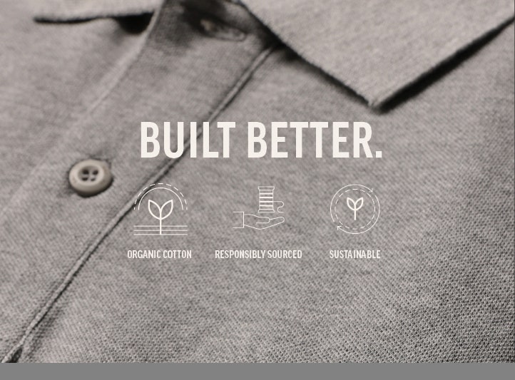 Men's polos crafted from organic cotton at Barkers. 