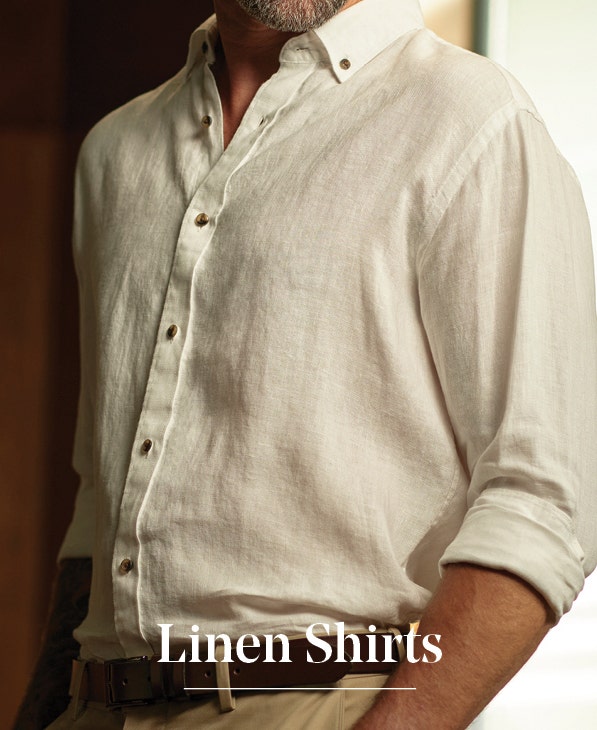 Explore the range of men's linen shirts at Barkers. 