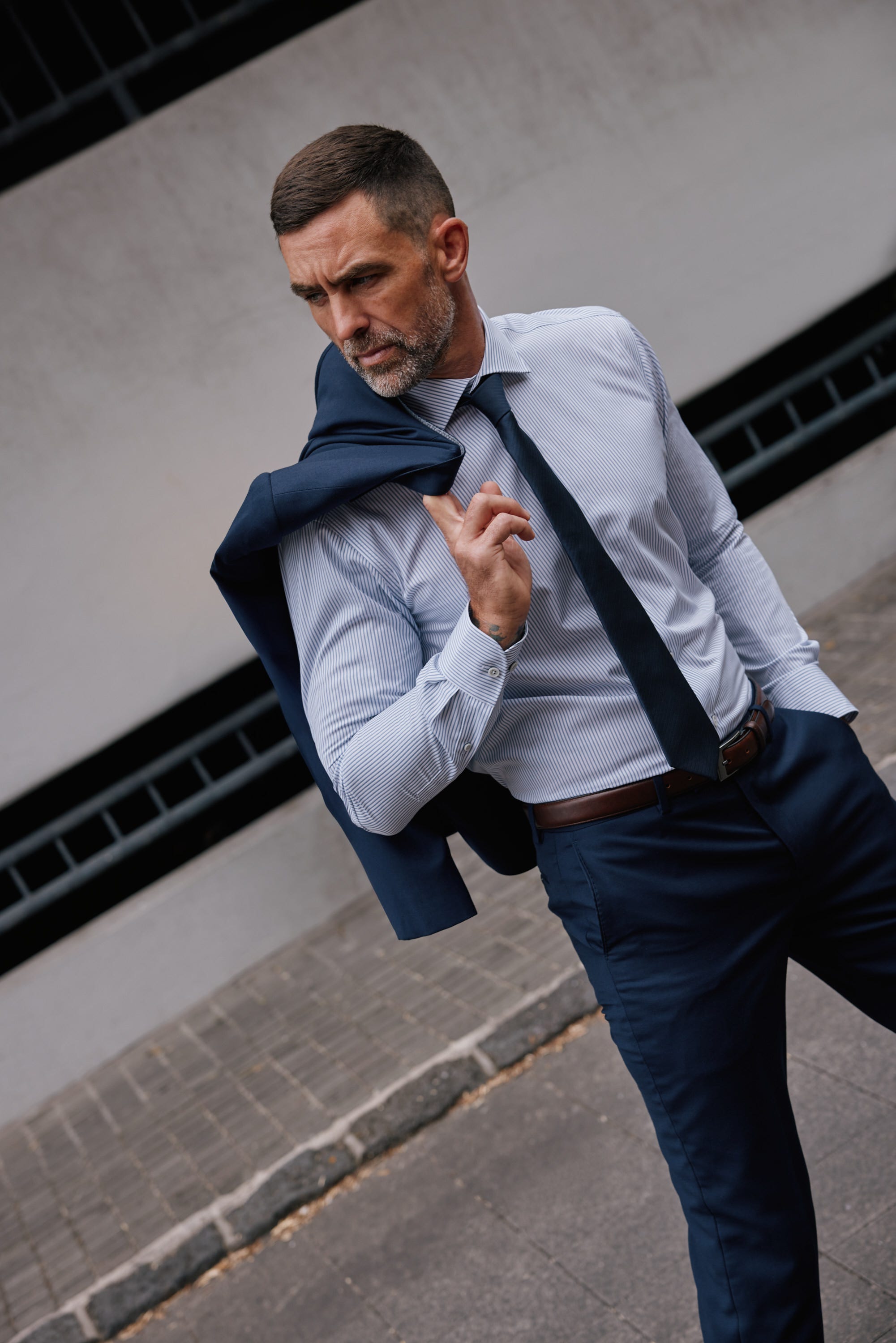 Explore the range of men's long sleeve shirts at Barkers. 