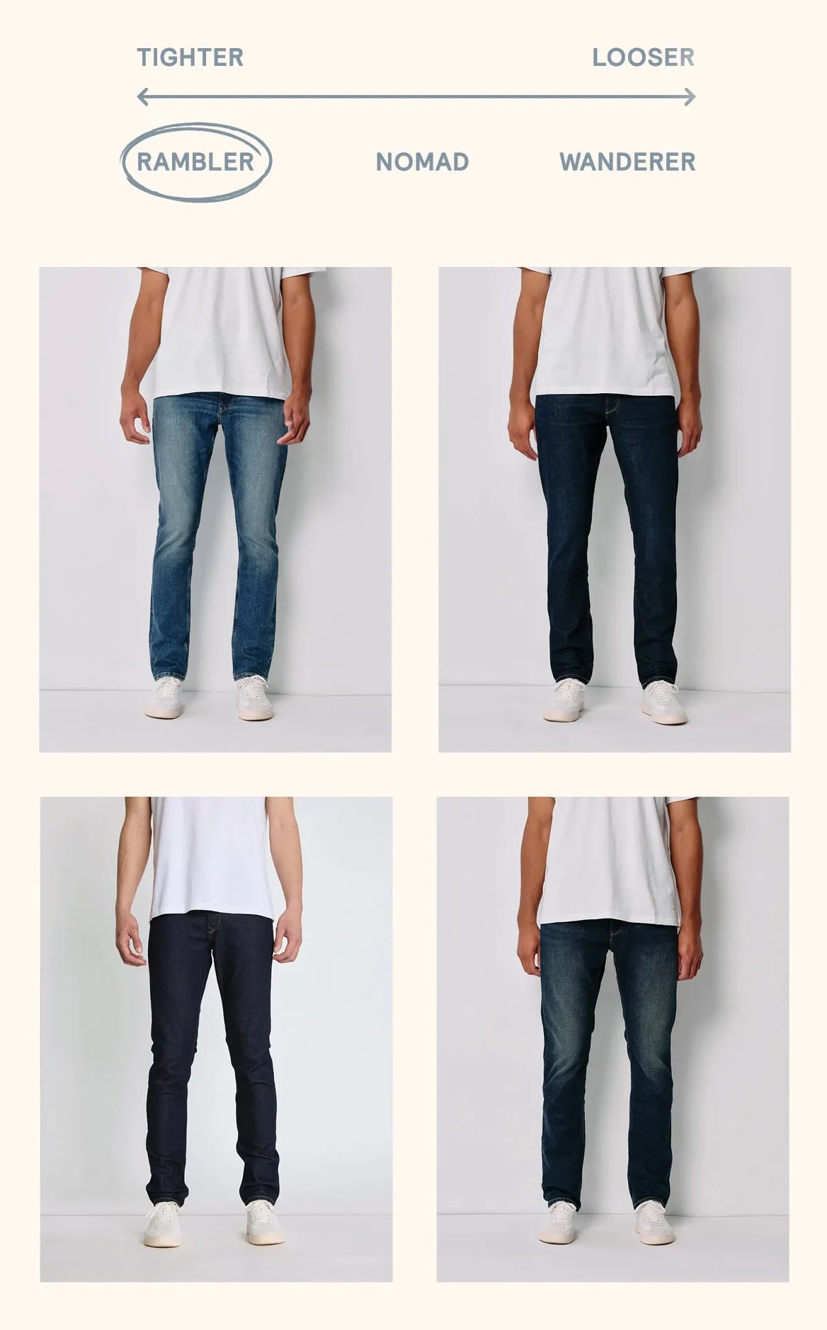 Shop slim fit men's jeans at Barkers. 2024 Regenerative cotton denim collection. 
