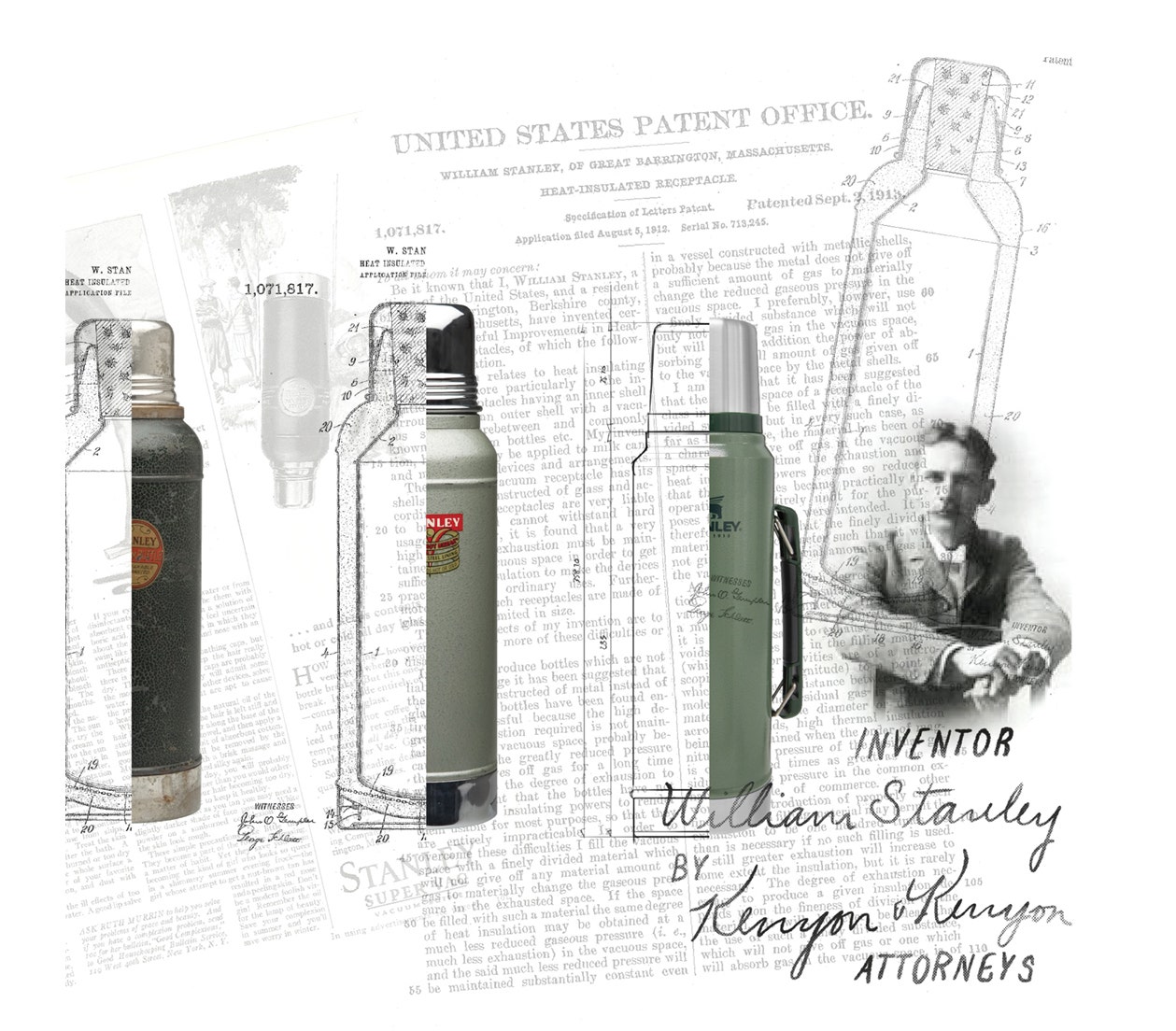 It was 1913 when William Stanley invented the all-steel, double-wall vacuum bottle.