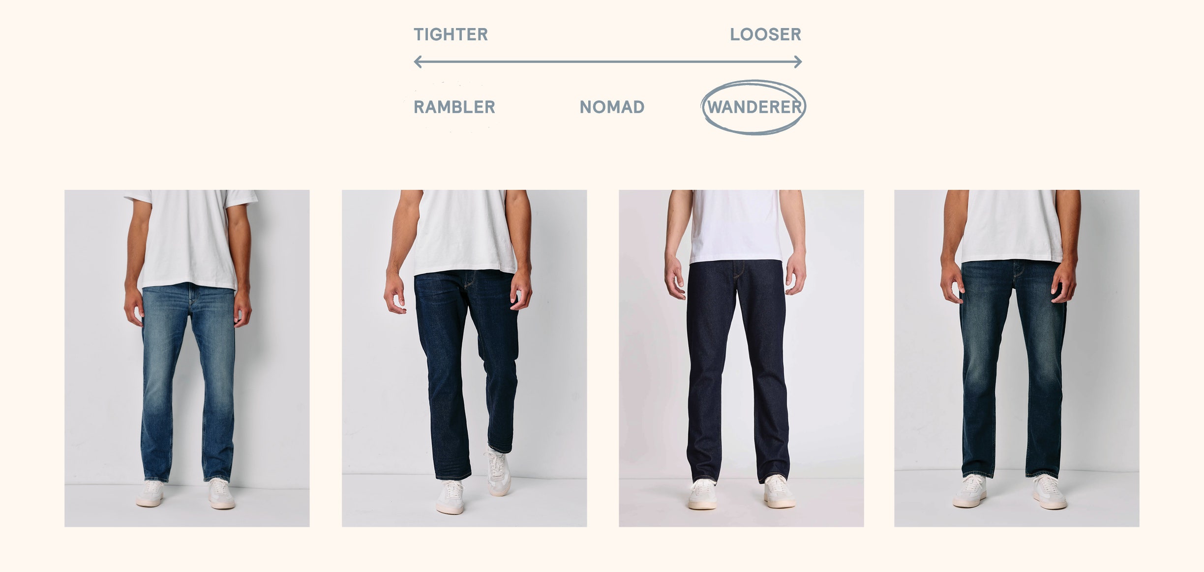 Shop straight fit men's jeans at Barkers. 2024 Regenerative cotton denim collection. 
