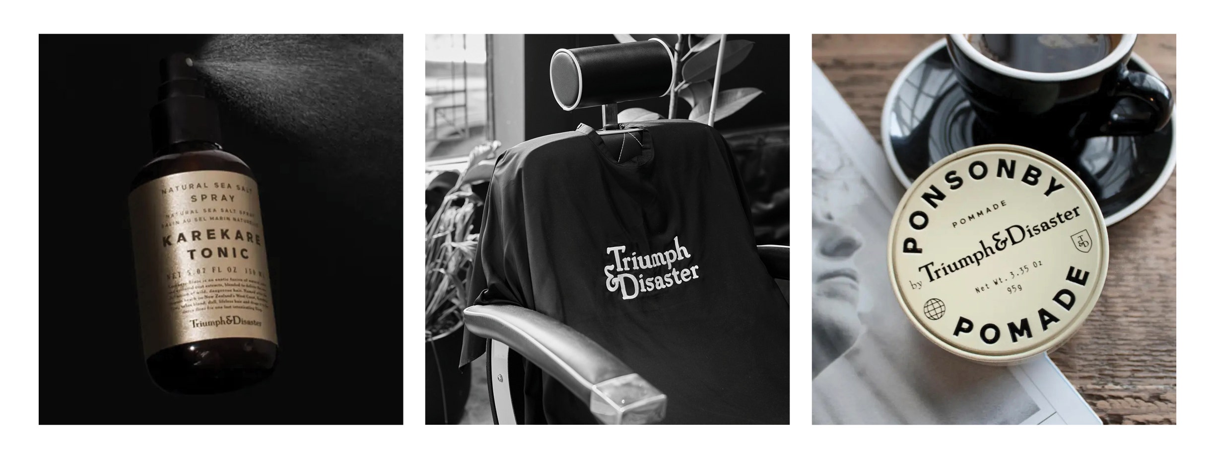 Shop Triumph & Disaster, men's grooming products made in New Zealand at Barkers. 